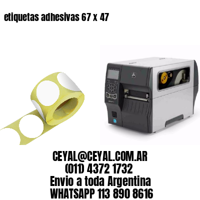 etiquetas adhesivas 67 x 47