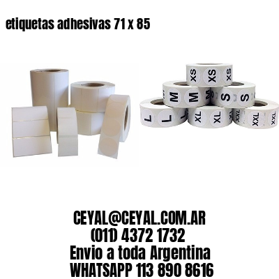 etiquetas adhesivas 71 x 85