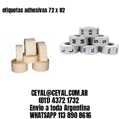 etiquetas adhesivas 72 x 82
