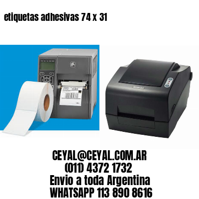 etiquetas adhesivas 74 x 31