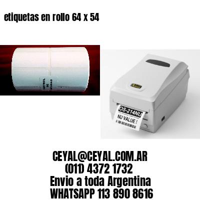 etiquetas en rollo 64 x 54