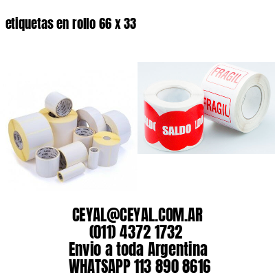 etiquetas en rollo 66 x 33