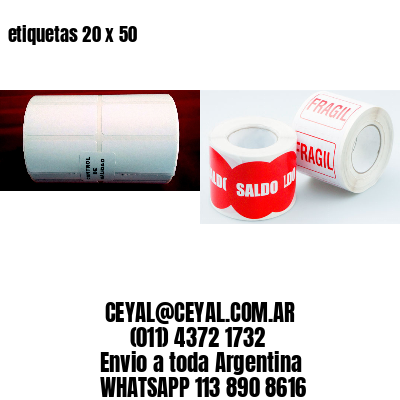 etiquetas 20 x 50