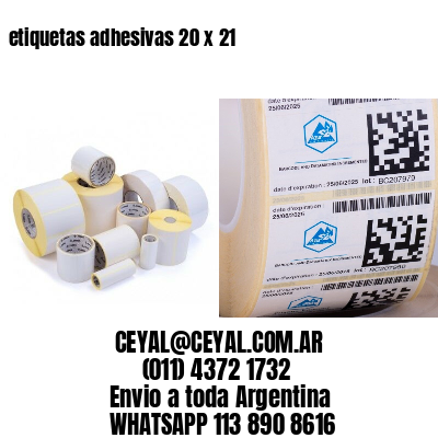 etiquetas adhesivas 20 x 21
