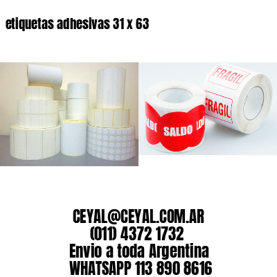 etiquetas adhesivas 31 x 63