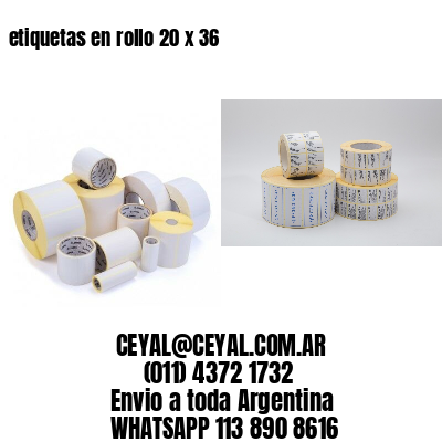 etiquetas en rollo 20 x 36
