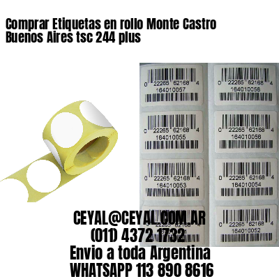 Comprar Etiquetas en rollo Monte Castro Buenos Aires tsc 244 plus
