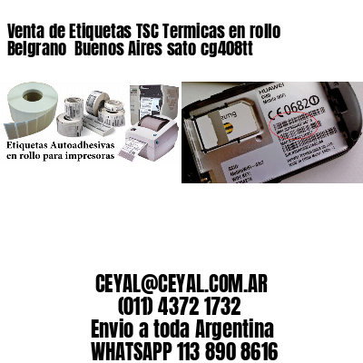 Venta de Etiquetas TSC Termicas en rollo Belgrano  Buenos Aires sato cg408tt