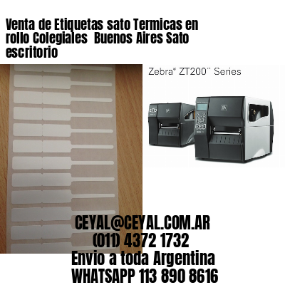 Venta de Etiquetas sato Termicas en rollo Colegiales  Buenos Aires Sato escritorio
