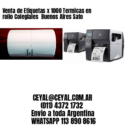 Venta de Etiquetas x 1000 Termicas en rollo Colegiales  Buenos Aires Sato