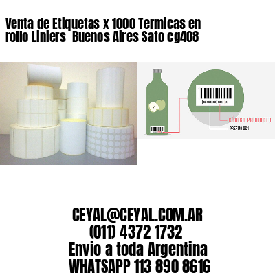Venta de Etiquetas x 1000 Termicas en rollo Liniers  Buenos Aires Sato cg408