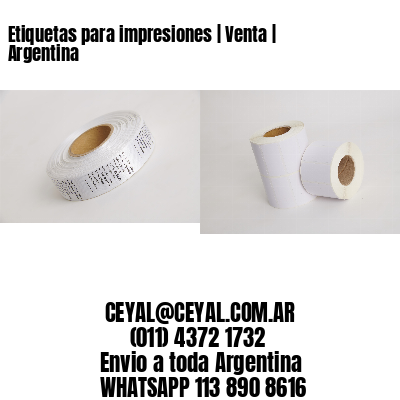 Etiquetas para impresiones | Venta | Argentina