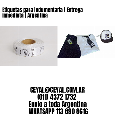 Etiquetas para indumentaria | Entrega inmediata | Argentina