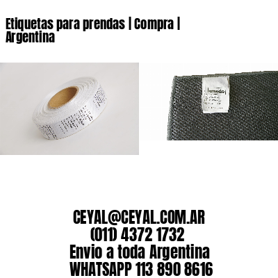 Etiquetas para prendas | Compra | Argentina