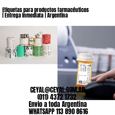 Etiquetas para productos farmacéuticos | Entrega inmediata | Argentina