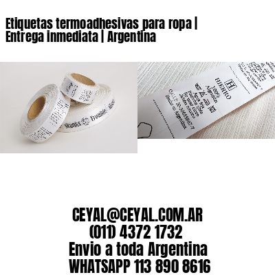 Etiquetas termoadhesivas para ropa | Entrega inmediata | Argentina