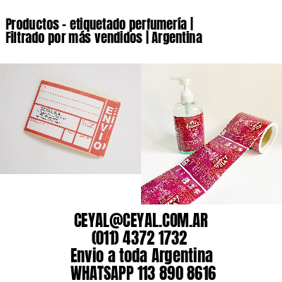 Productos – etiquetado perfumería | Filtrado por más vendidos | Argentina