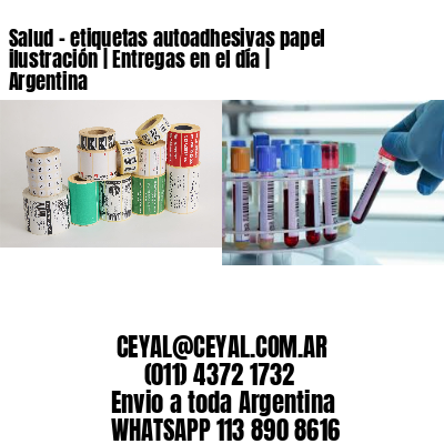 Salud – etiquetas autoadhesivas papel ilustración | Entregas en el día | Argentina