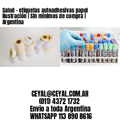 Salud – etiquetas autoadhesivas papel ilustración | Sin mínimos de compra | Argentina