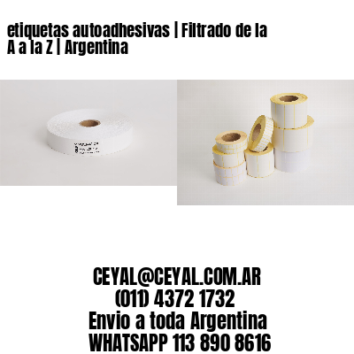 etiquetas autoadhesivas | Filtrado de la A a la Z | Argentina