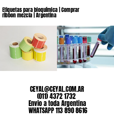 Etiquetas para bioquímica | Comprar ribbon mezcla | Argentina