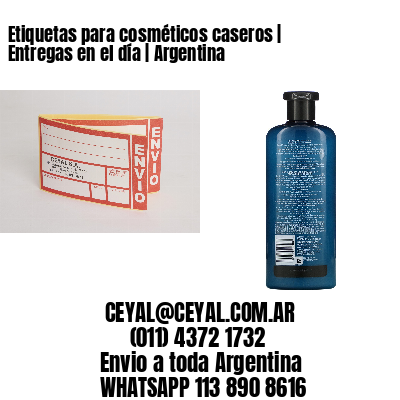 Etiquetas para cosméticos caseros | Entregas en el día | Argentina