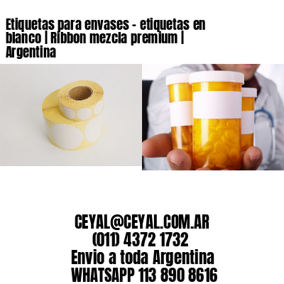 Etiquetas para envases - etiquetas en blanco | Ribbon mezcla premium | Argentina