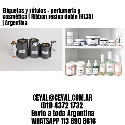 Etiquetas y rótulos - perfumería y cosmética | Ribbon resina doble (HL35) | Argentina