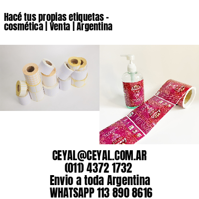 Hacé tus propias etiquetas – cosmética | Venta | Argentina