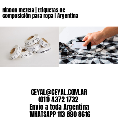 Ribbon mezcla | Etiquetas de composición para ropa | Argentina