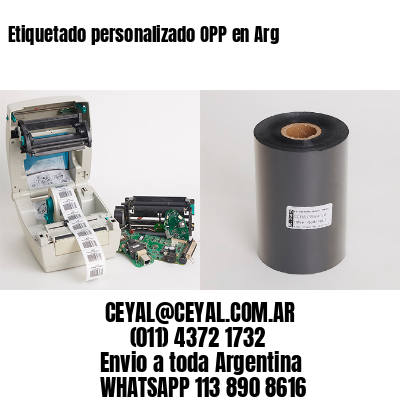Etiquetado personalizado OPP en Arg