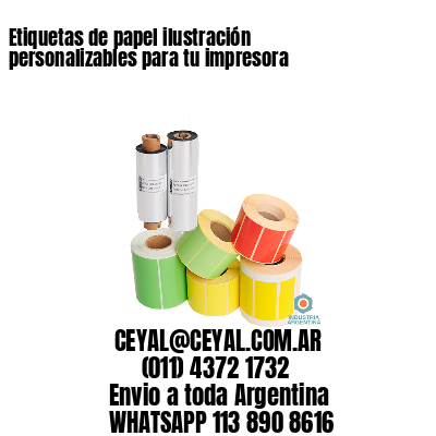 Etiquetas de papel ilustración personalizables para tu impresora