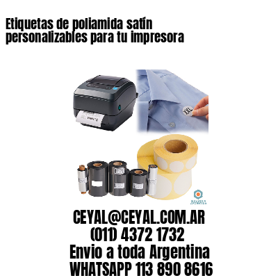 Etiquetas de poliamida satín personalizables para tu impresora