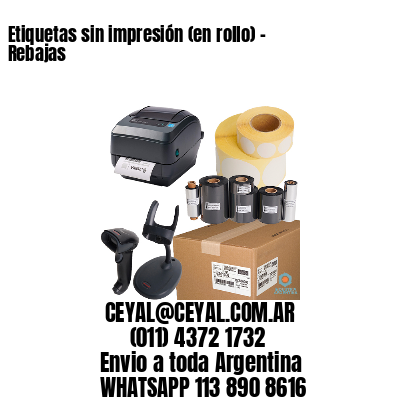 Etiquetas sin impresión (en rollo) – Rebajas