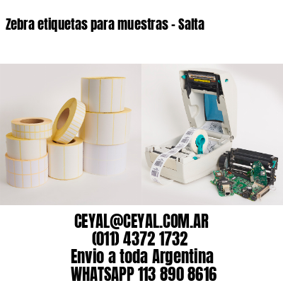 Zebra etiquetas para muestras – Salta