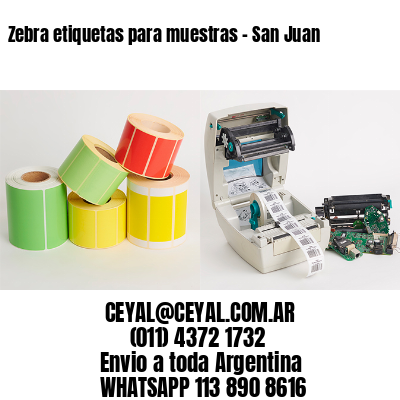 Zebra etiquetas para muestras – San Juan