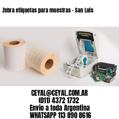 Zebra etiquetas para muestras – San Luis