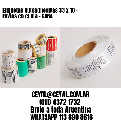 Etiquetas Autoadhesivas 33 x 10 – Envíos en el Dia – CABA