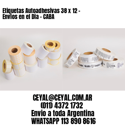 Etiquetas Autoadhesivas 38 x 12 – Envíos en el Dia – CABA
