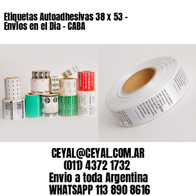 Etiquetas Autoadhesivas 38 x 53 – Envíos en el Dia – CABA