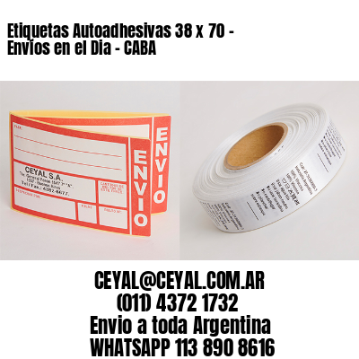 Etiquetas Autoadhesivas 38 x 70 – Envíos en el Dia – CABA