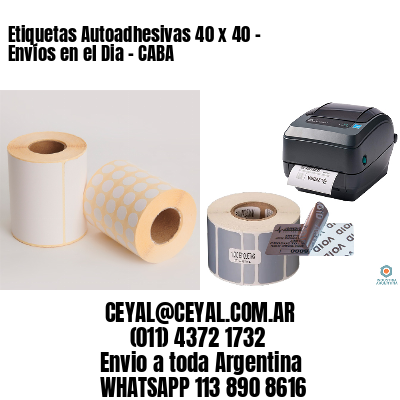 Etiquetas Autoadhesivas 40 x 40 – Envíos en el Dia – CABA