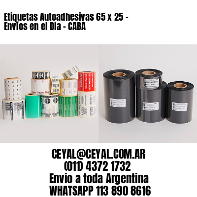 Etiquetas Autoadhesivas 65 x 25 – Envíos en el Dia – CABA