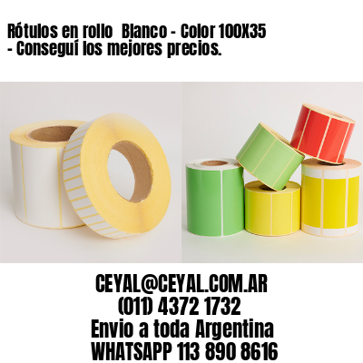 Rótulos en rollo  Blanco – Color 100X35 – Conseguí los mejores precios.