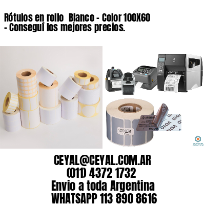 Rótulos en rollo  Blanco – Color 100X60 – Conseguí los mejores precios.