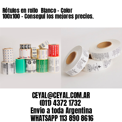 Rótulos en rollo  Blanco – Color 100×100 – Conseguí los mejores precios.