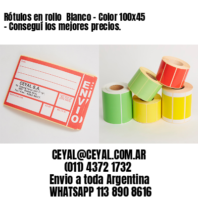 Rótulos en rollo  Blanco – Color 100×45 – Conseguí los mejores precios.