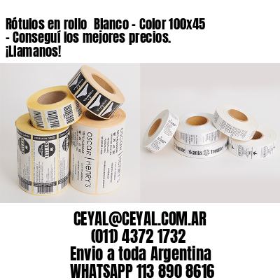Rótulos en rollo  Blanco – Color 100×45 – Conseguí los mejores precios. ¡Llamanos!