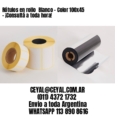 Rótulos en rollo  Blanco – Color 100×45 – ¡Consultá a toda hora!