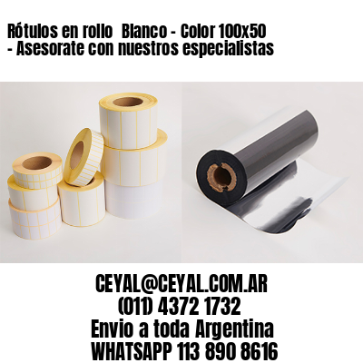 Rótulos en rollo  Blanco – Color 100×50 – Asesorate con nuestros especialistas